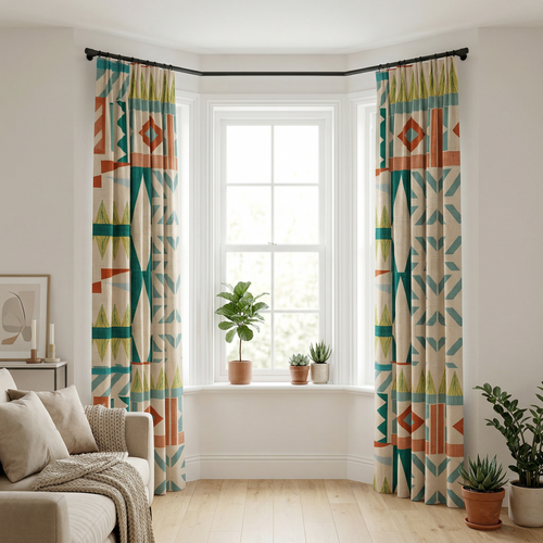 Boho Geometric Curtains