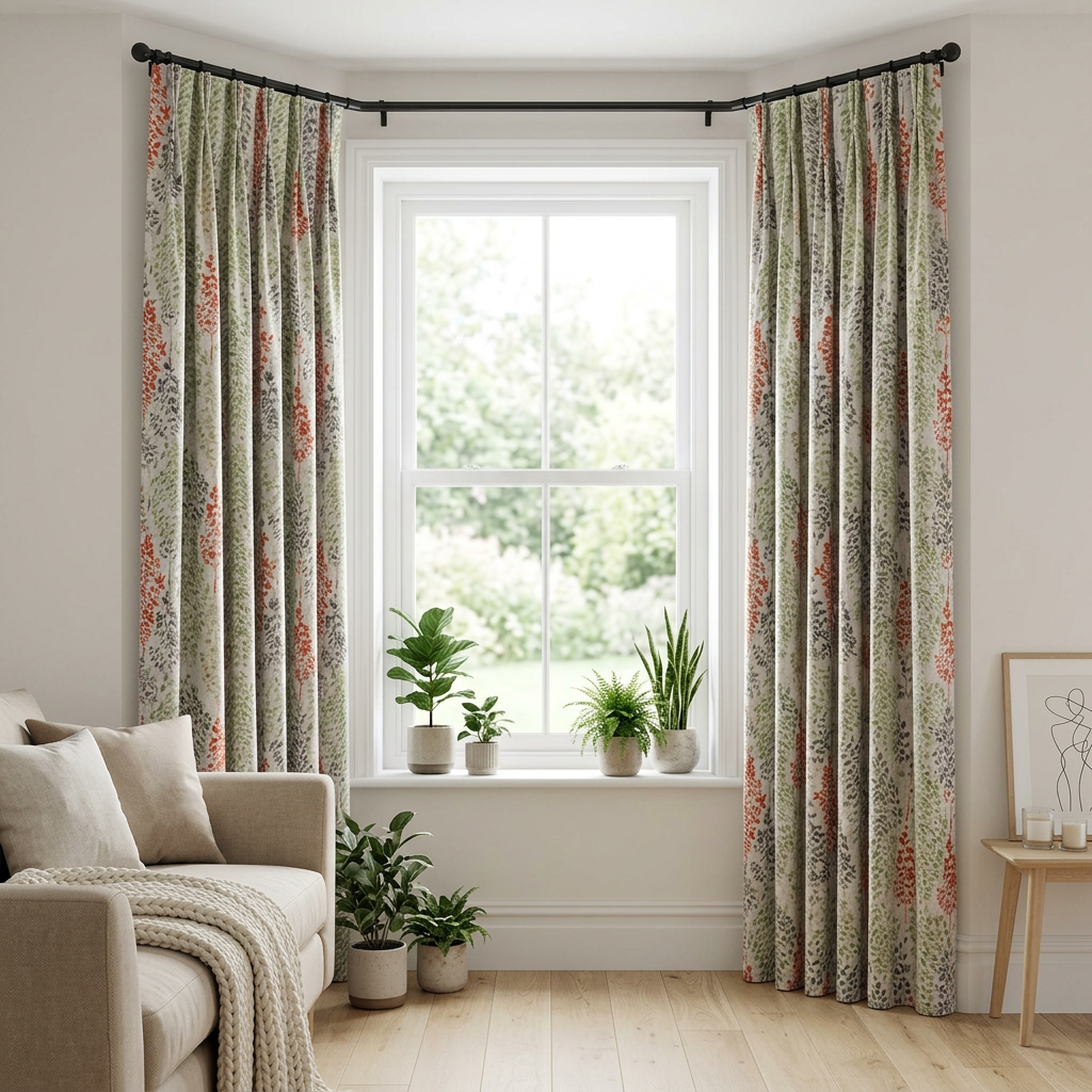 Sage Leaf Botanical Curtains
