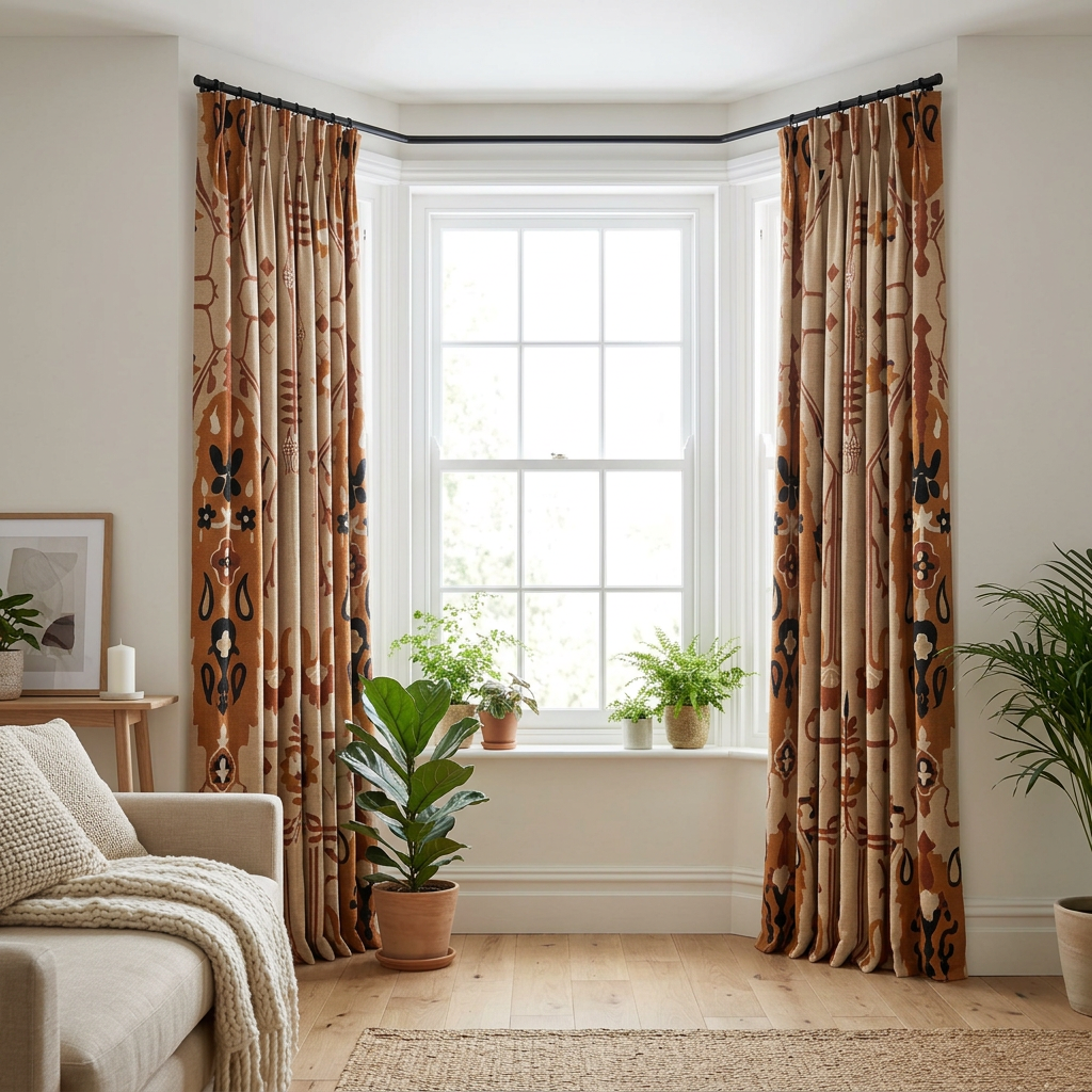 Bohemian Parisian Style Upholstery Curtains