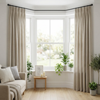 Textured Slub Linen-Cotton Striped Curtain