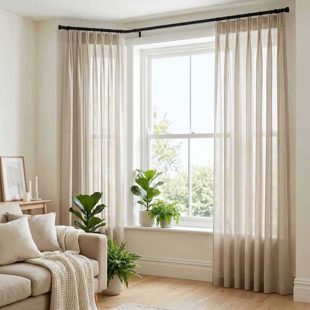 Luxury Shiny Fine Tulle Sheer Curtains