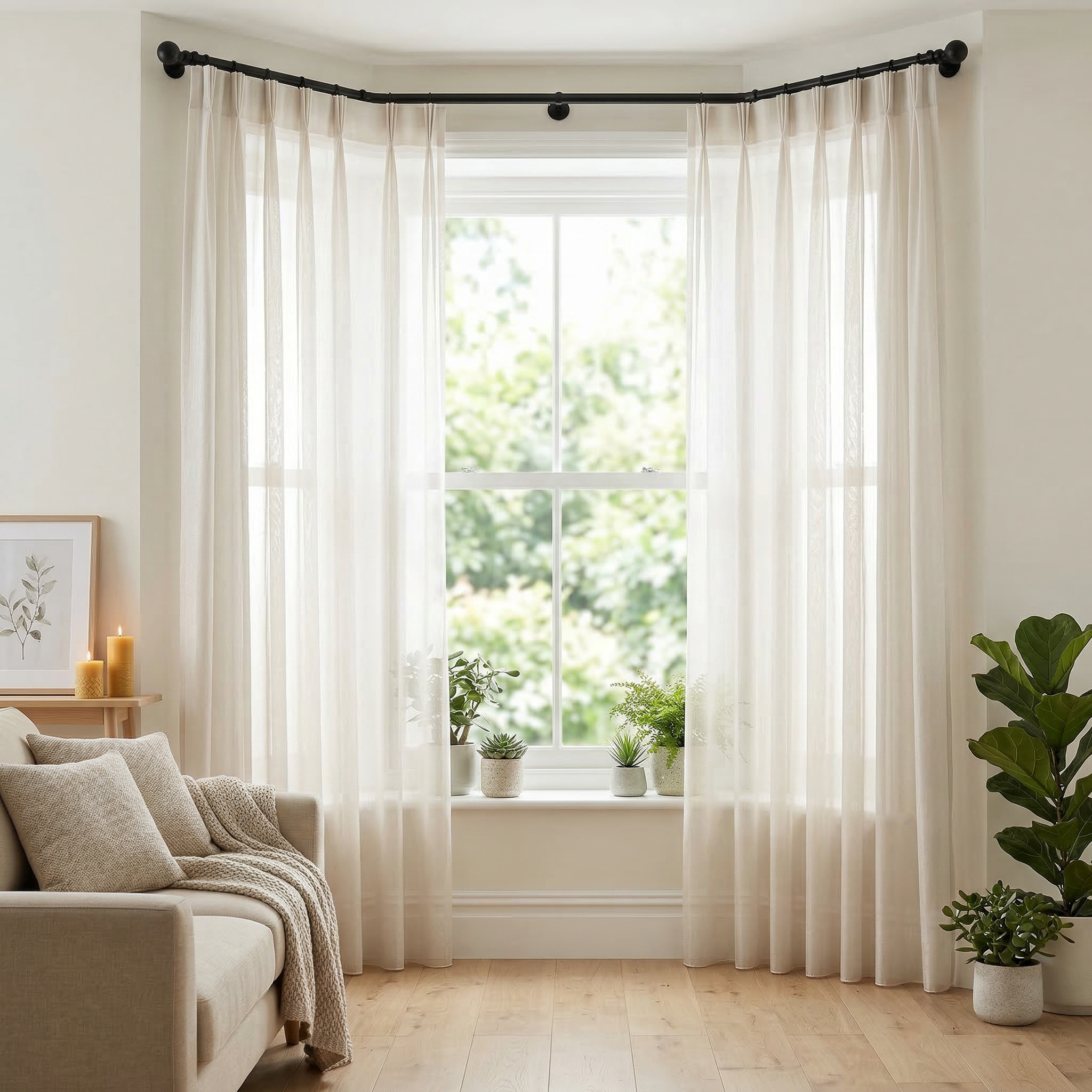 Luxury Pleated Sheer Tulle Curtains