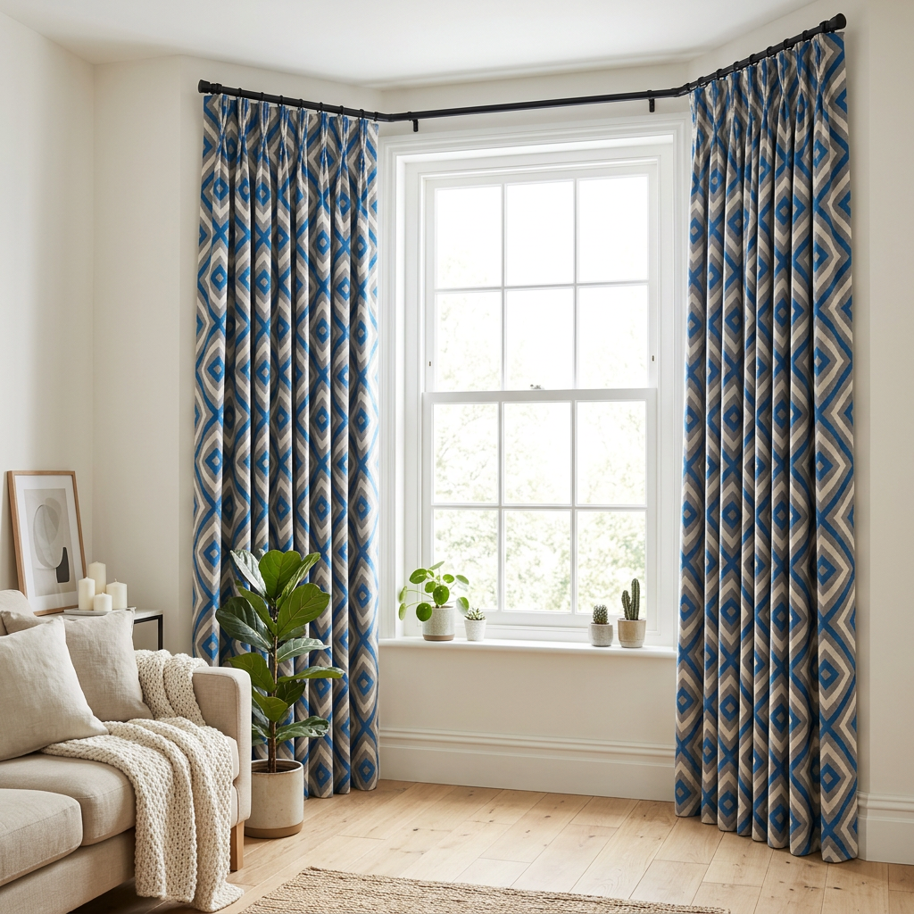 Geometric hexagon Curtains