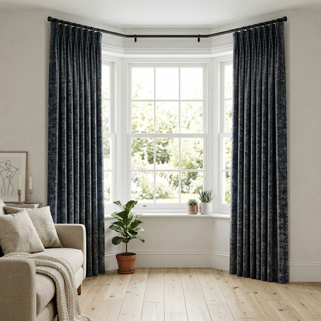 Fine Slub Weave Modern Curtains