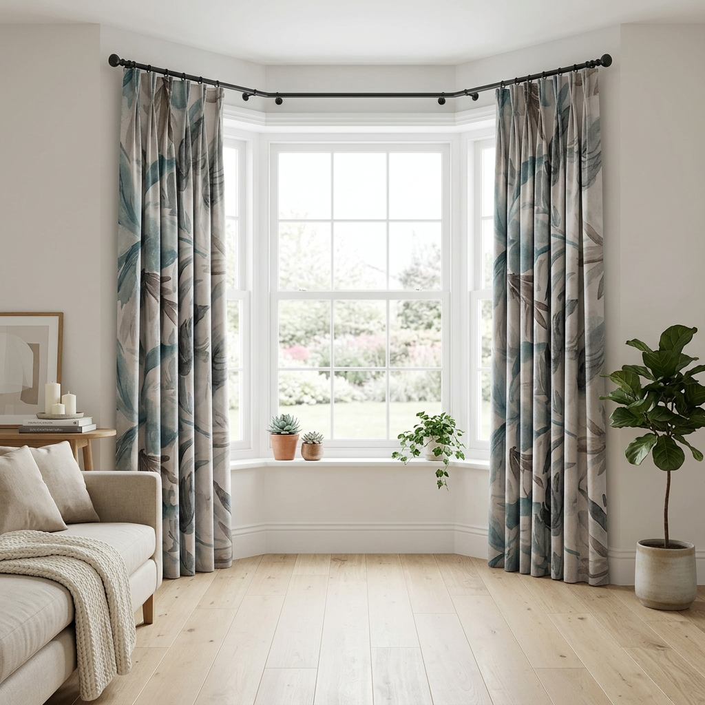 Tropical Palm Leaf Curtains