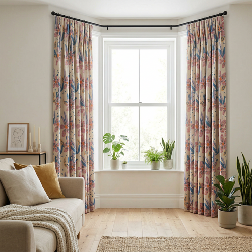 Abstract Floral Pattern Curtains