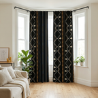 Contemporary Black And Gold Curtains