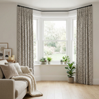 Abstract Grey Crackle Curtains