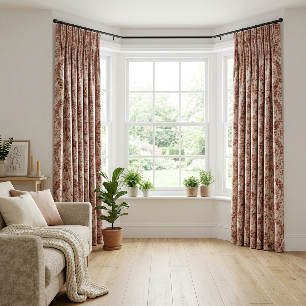 Vintage Floral Damask Curtains