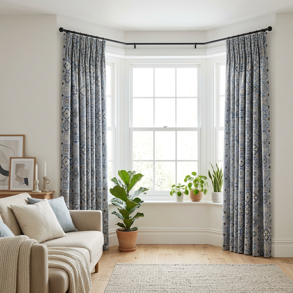 Vintage Terracotta Pattern Curtains