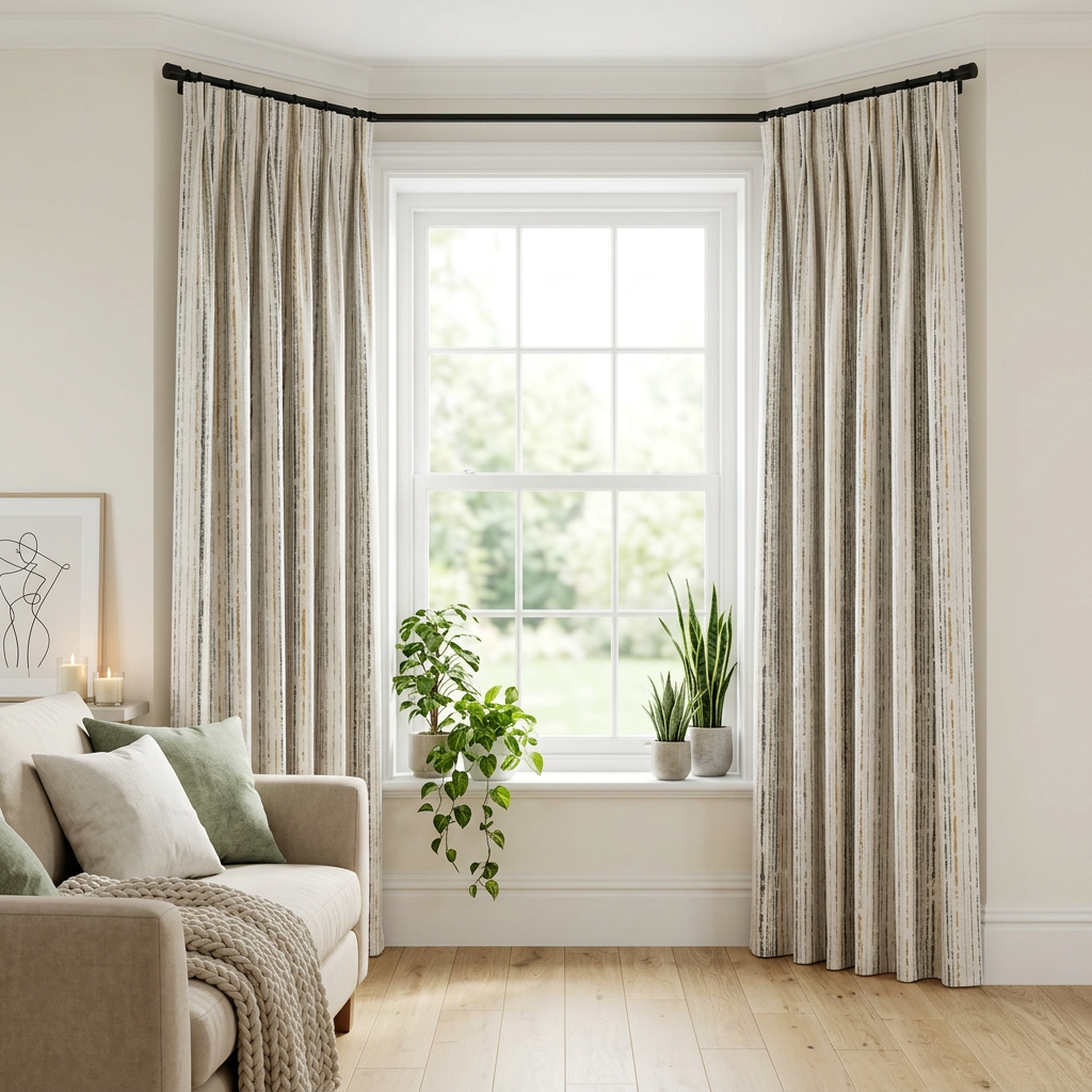 Metallic Stripe Curtains
