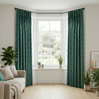 Green & White Checkered Curtains