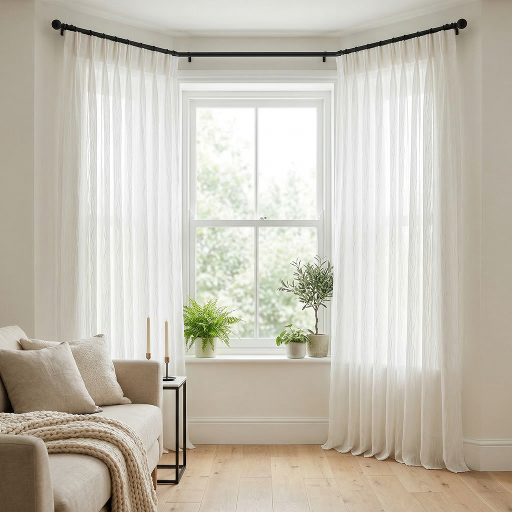 Modern Organic Textured Linen Curtains