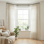 Mink Distressed Slub Tulle Sheer Curtains