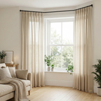 Mink Distressed Slub Tulle Sheer Curtains