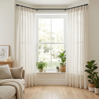Modern Organic Textured Linen Curtains