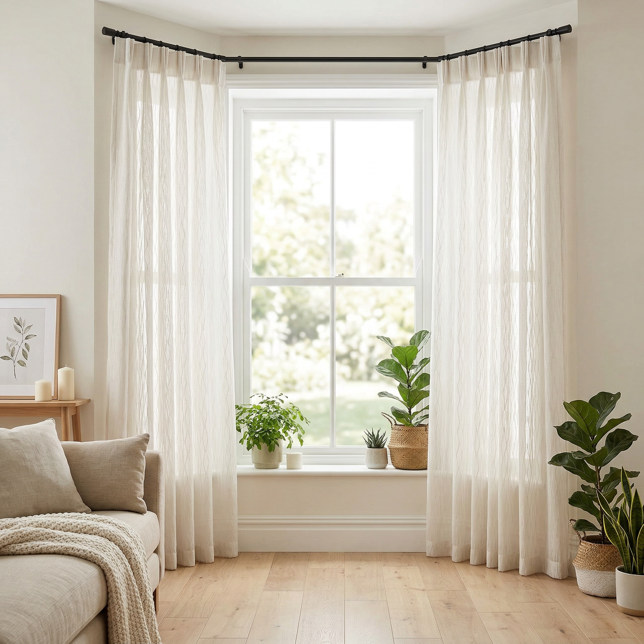 Modern Organic Textured Linen Curtains