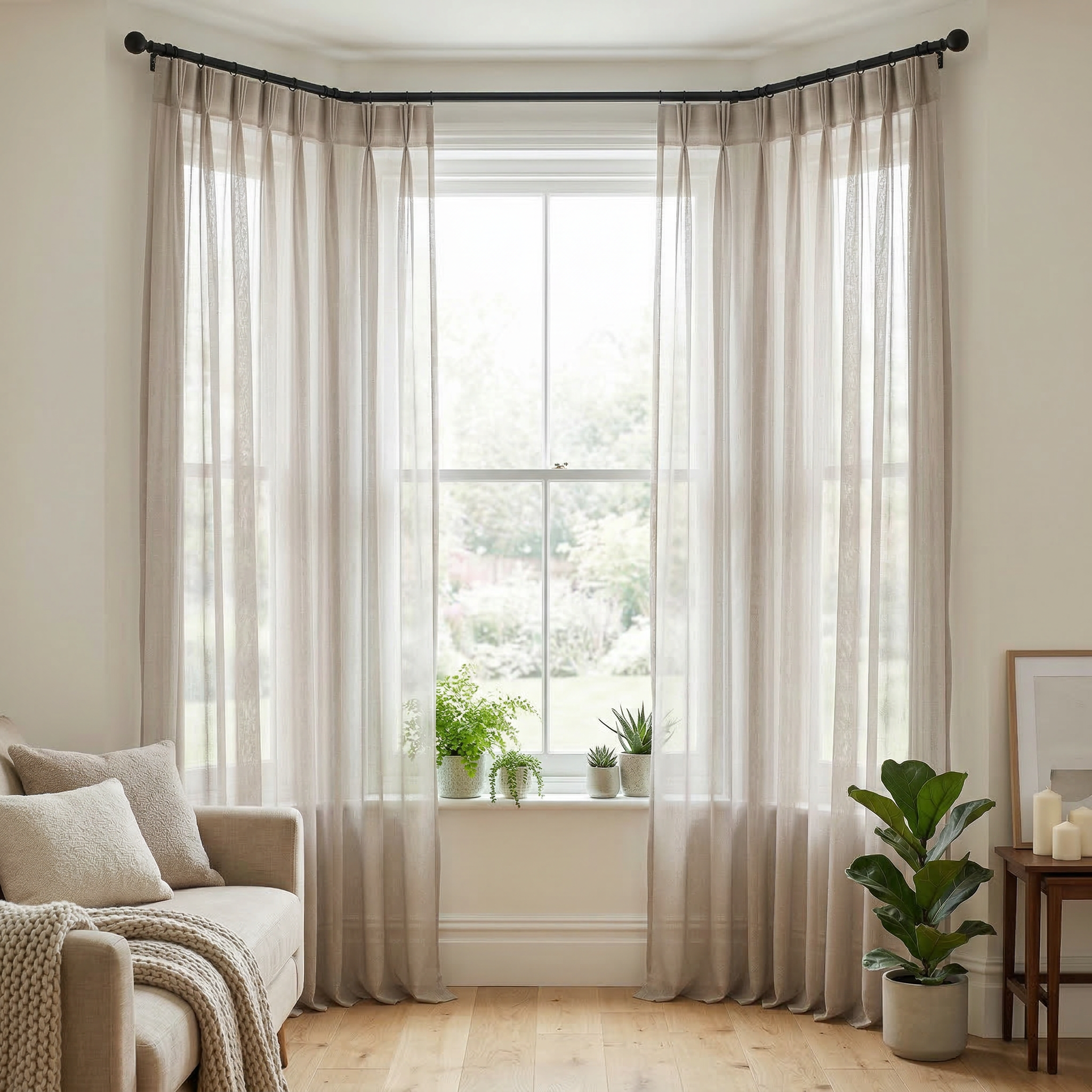 Luxury Pleated Sheer Tulle Curtains