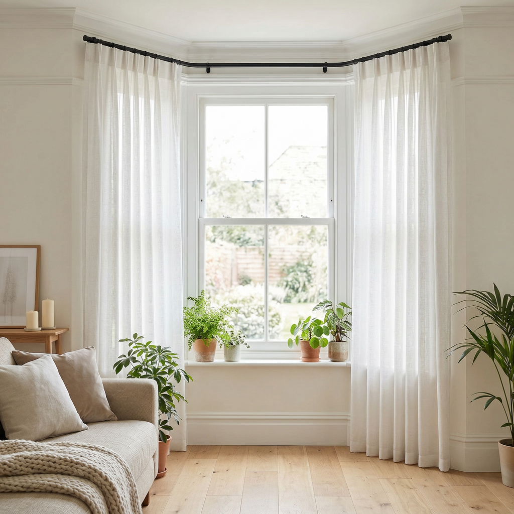 Cream Pure Linen Slub Curtains