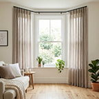 Vertical Stripe Linen Blend Cotton Curtains