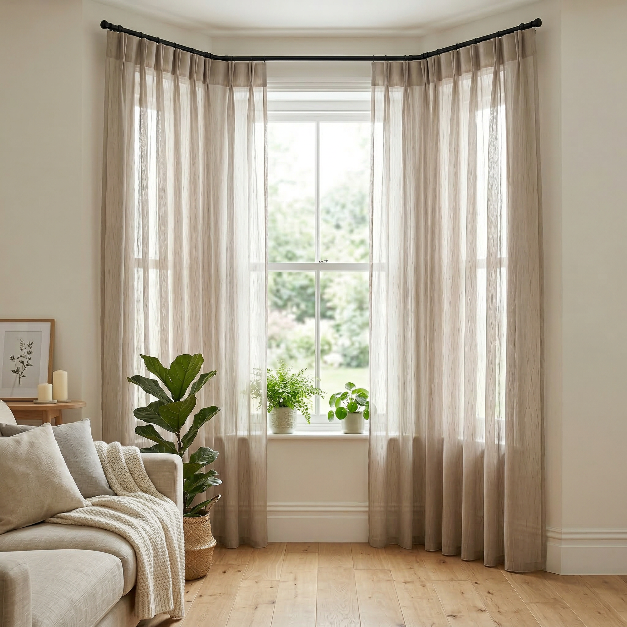 Modern Organic Textured Linen Curtains
