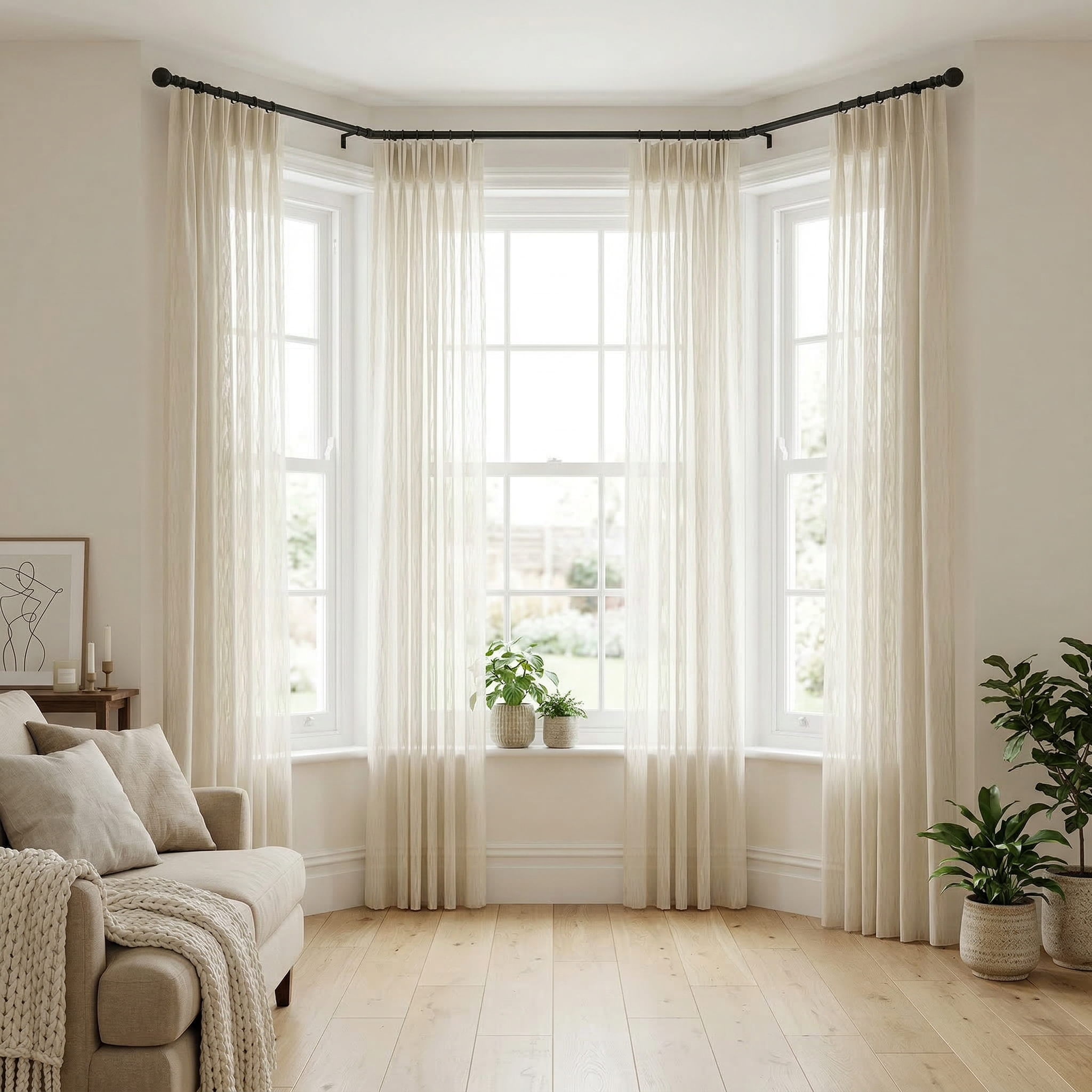 Modern Organic Textured Linen Curtains