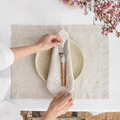 Knar Luxury Embroidered Table Linen Collection – 100% Egyptian Cotton & Linen