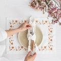 Rush Luxury Embroidered Table Linen Collection – 100% Egyptian Cotton & Linen
