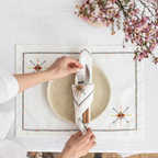 New Star Luxury Embroidered Table Linen Collection – 100% Egyptian Cotton & Linen