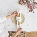 Crecnt Motif Luxury Embroidered Table Linen Collection – 100% Egyptian Cotton & Linen