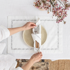 Crorner Luxury Embroidered Table Linen Collection – 100% Egyptian Cotton & Linen