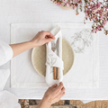 Cuble Of Bird Luxury Embroidered Table Linen Collection – 100% Egyptian Cotton & Linen
