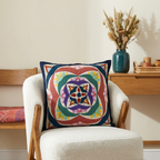 Colorful Geometrical Cotton Patchwork Cushion Cover