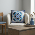 Geometrical Blue Patchwork Cushion Cover