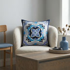 Geometrical Blue Patchwork Cushion Cover