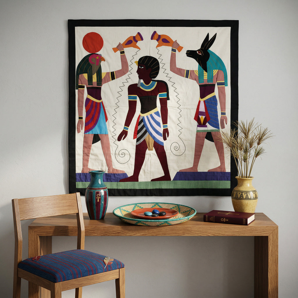 Colorful Pharaoh Khayyamian Tapestry