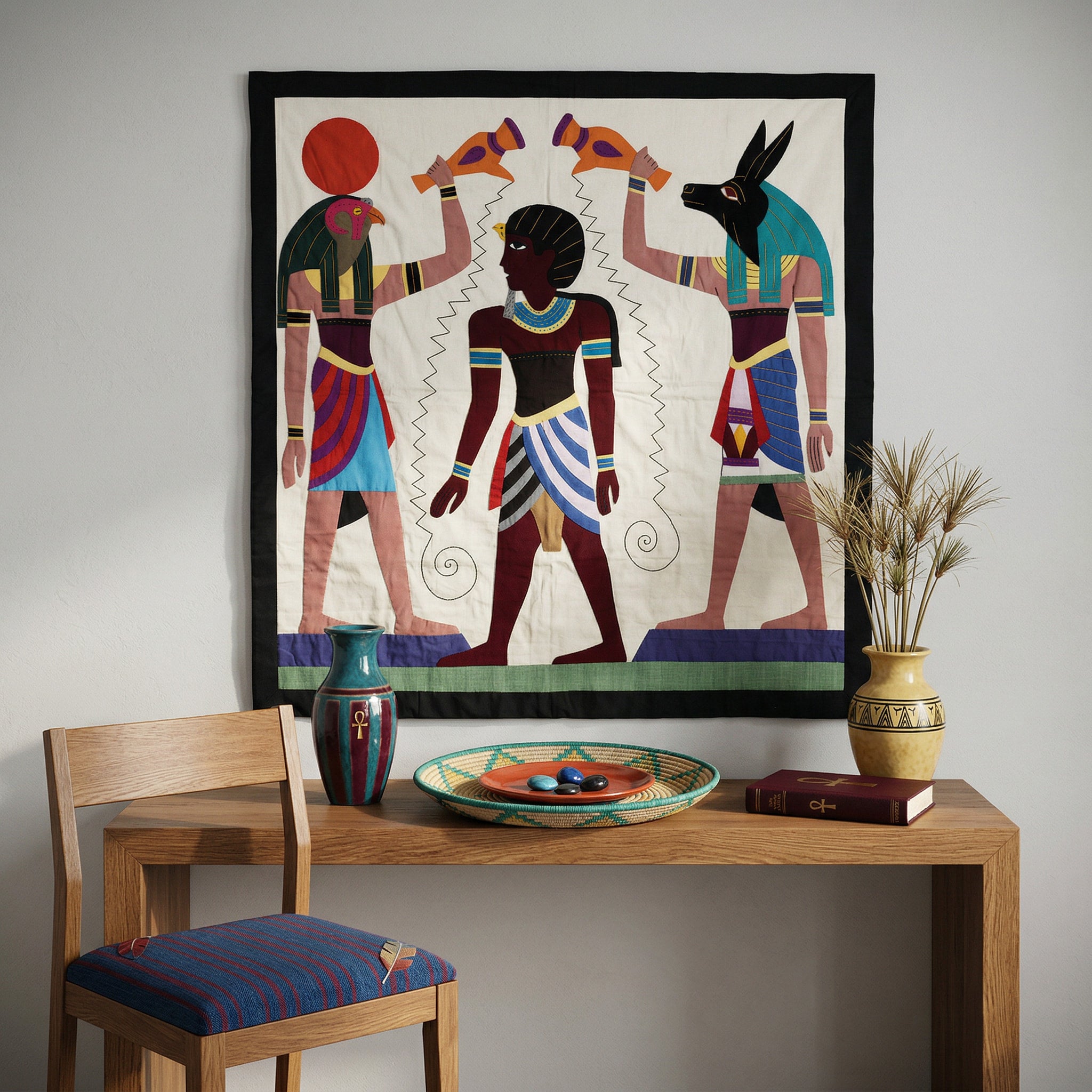 Colorful Pharaoh Khayyamian Tapestry