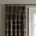 Velvet Blue & Grey Kanji Curtains