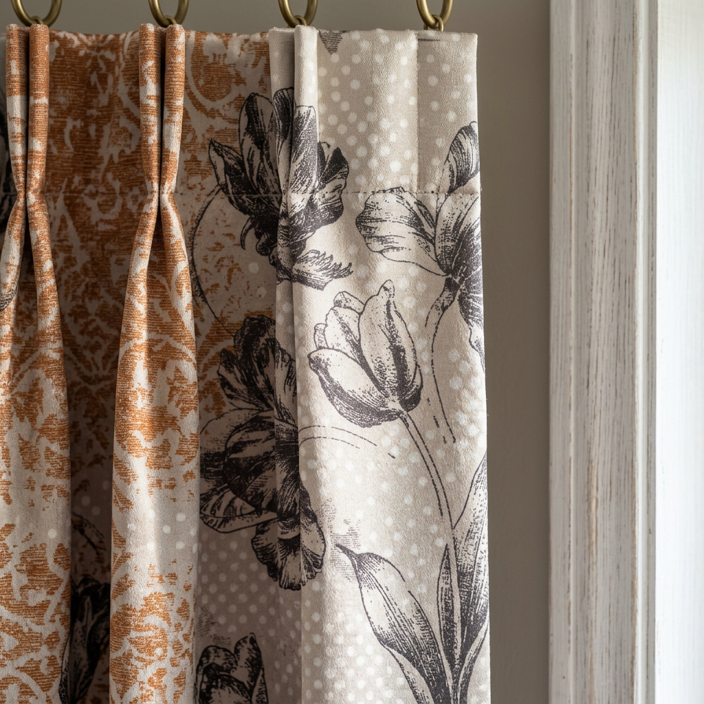 Vintage Ochre Curtains
