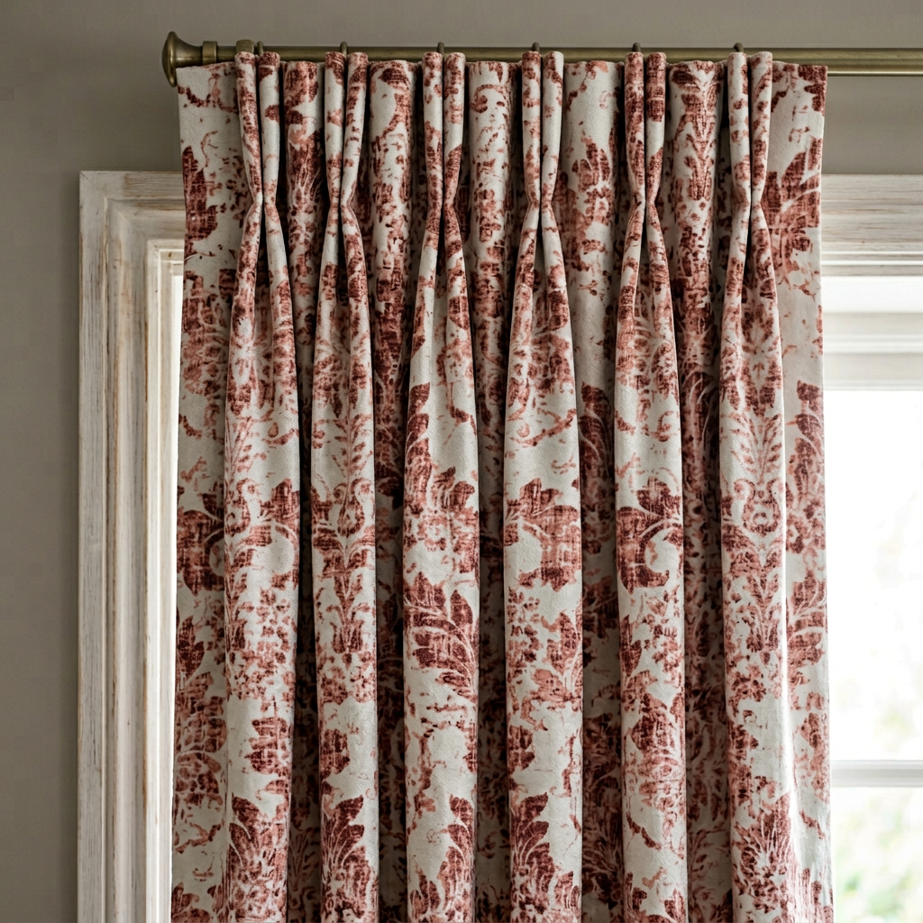 Vintage Floral Damask Curtains