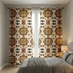 Geometrical Floral Curtains