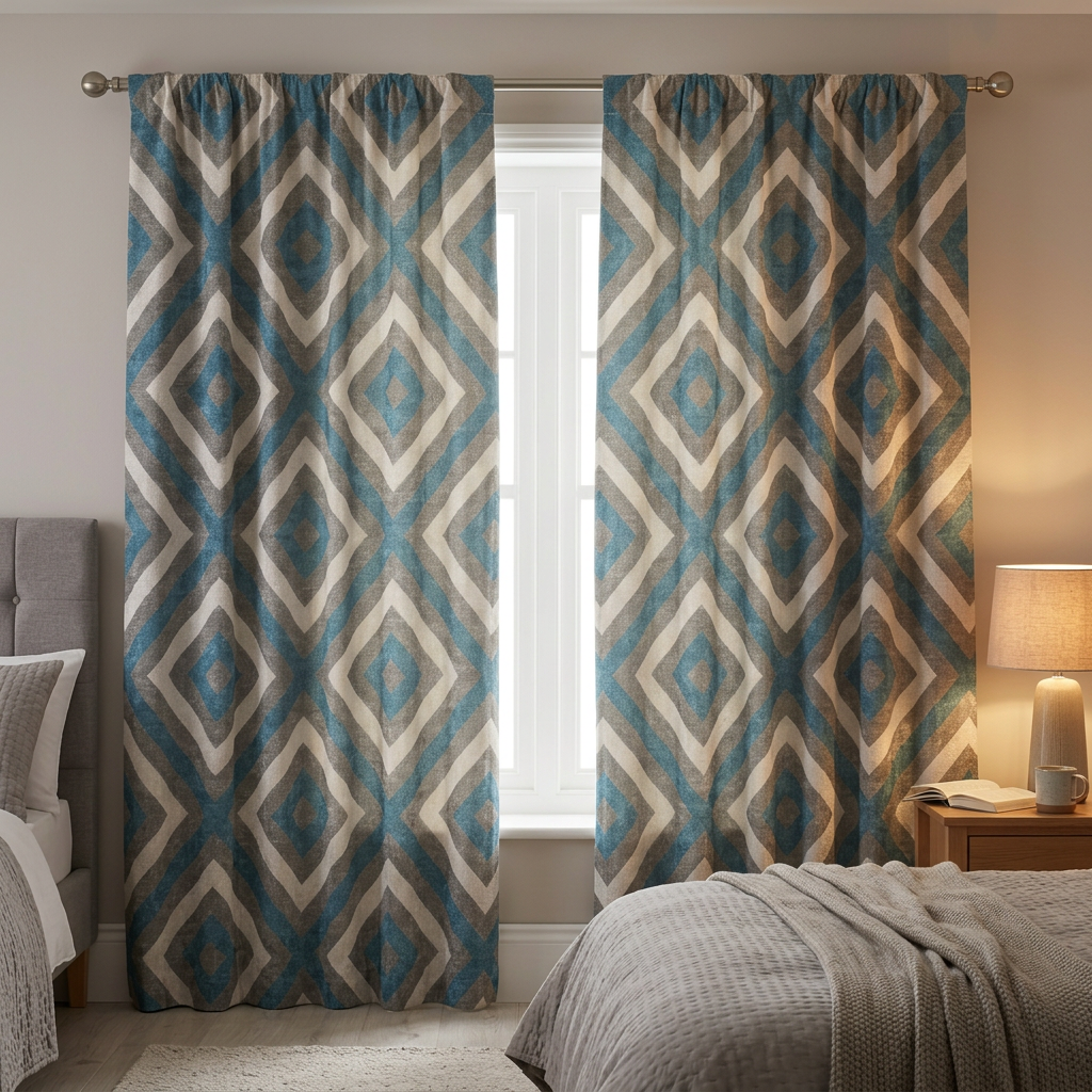 Geometric hexagon Curtains