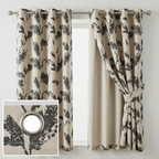 Dusky Floral Leaf Curtains