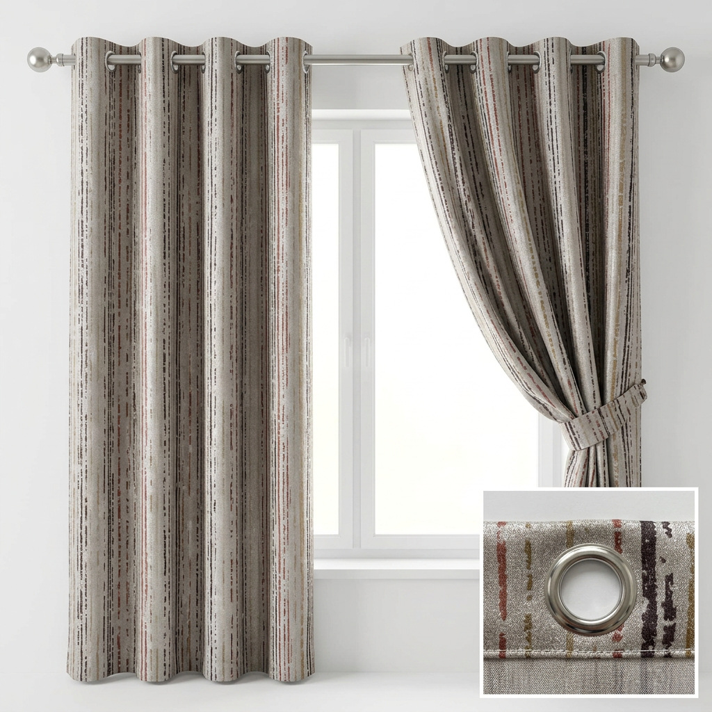 Metallic Stripe Curtains