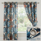 Tropical Monstera Leaf Curtains