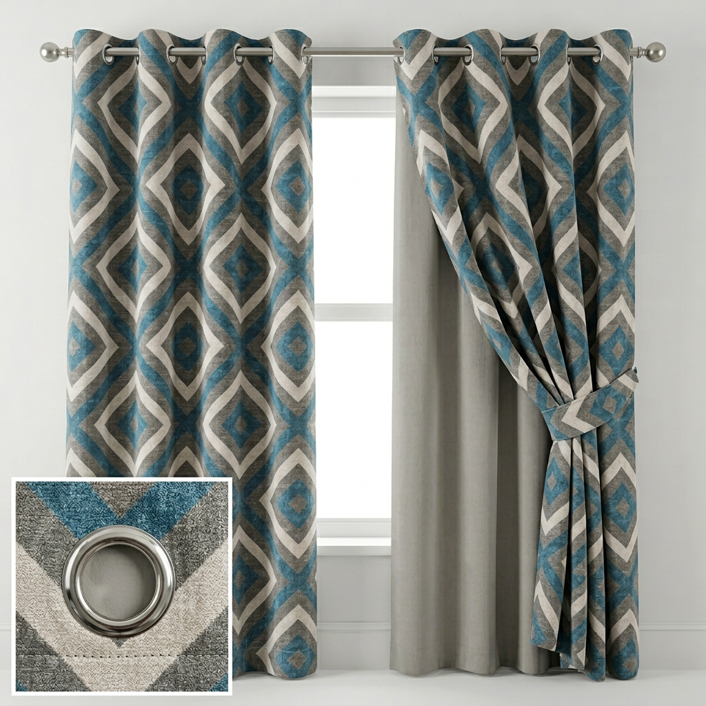 Geometric hexagon Curtains