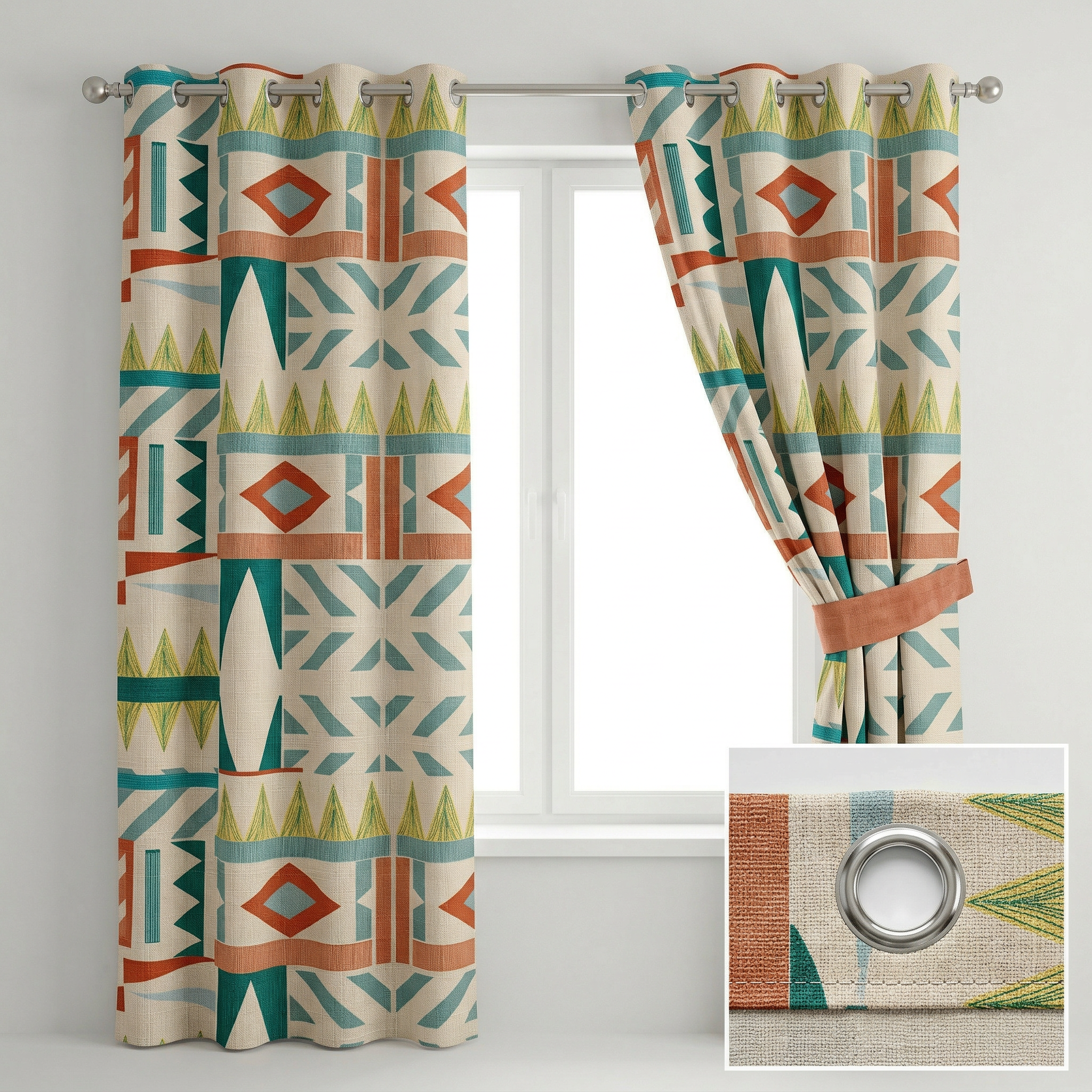 Boho Geometric Curtains