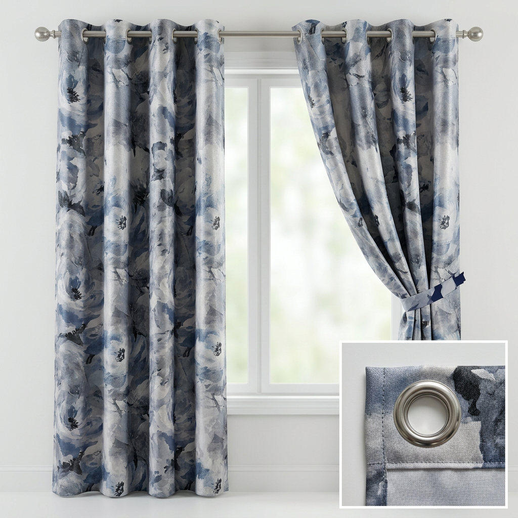 Watercolor Floral Curtains