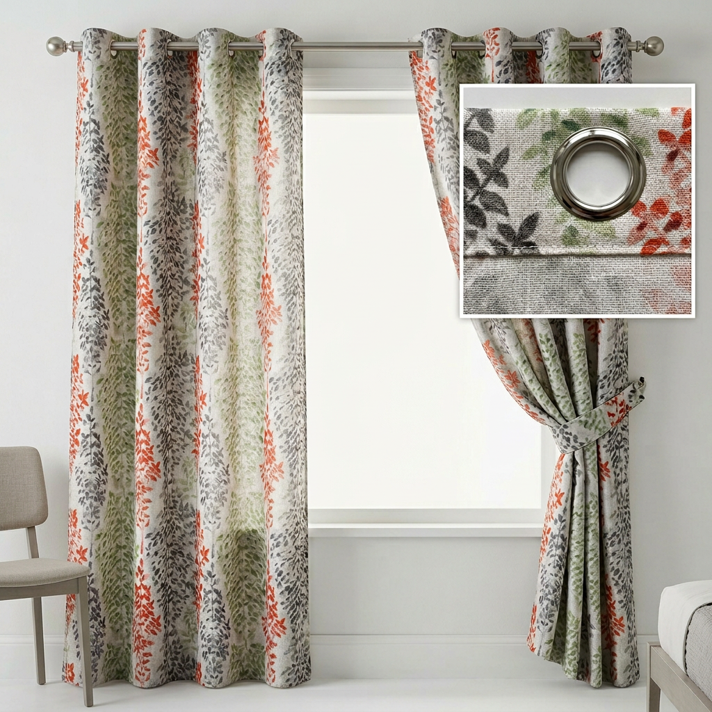 Sage Leaf Botanical Curtains