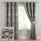 Vintage Terracotta Pattern Curtains